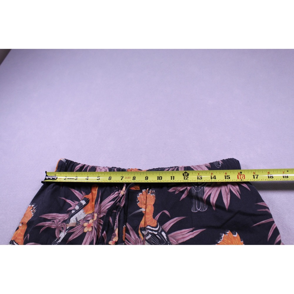 Desmond & Dempsey Men Hoopoe Bird Print Pajama Shorts Gray Cotton Large - Picture 3 of 5